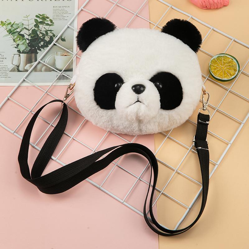 Creative Plush Bear Coin Purse With Keychain Soft Fabric Storage For Kids And Teens