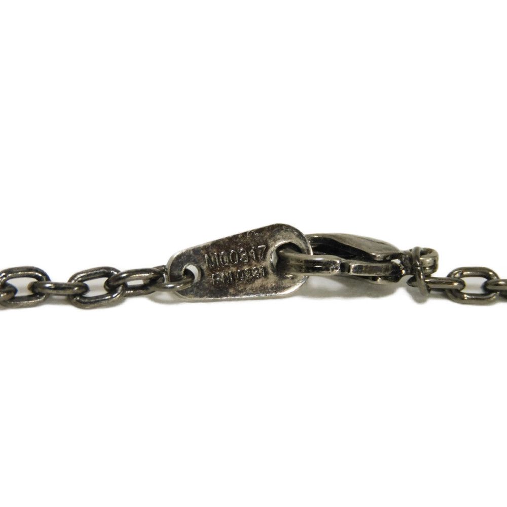 Used LV Initial Pendant 12564 M00317 7984 Synthetic Stone Aged Gunmetal Monogram Flower Stone White Men's from Japan