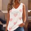 3D Heart-shaped Pattern Printed Tank Tops for Women Workout Yoga Gym Printed Summer Sport Shirts Plus Size Vests