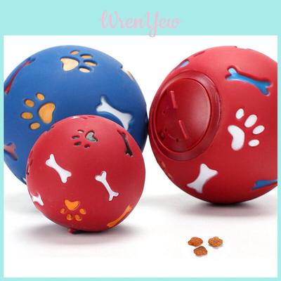 Rubber Dog Puzzle Toy Ball Tough Food Dispenser Interactive Bite-resistant
