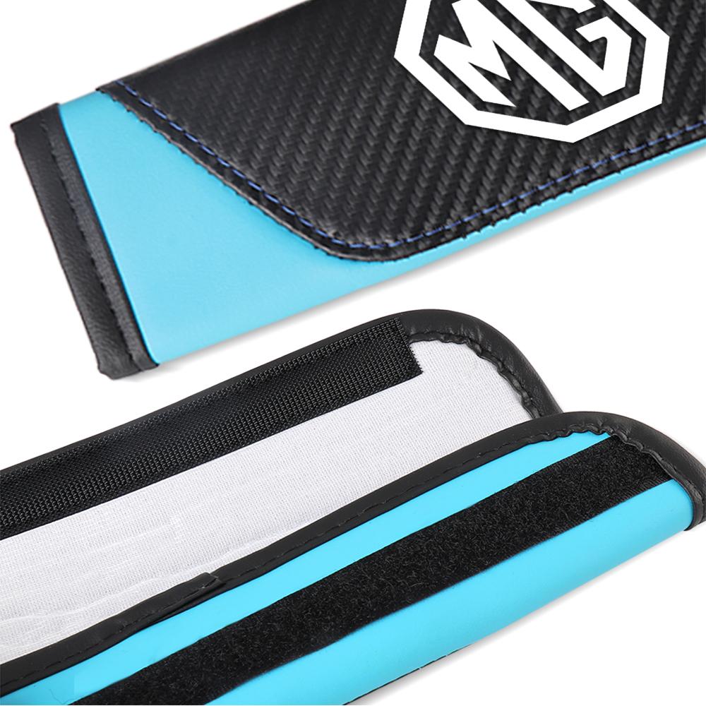 1/2Pcs Car Leather Seat Belt Protection Shoulder Pad Breathable Covers For Morris Garages MG ZS 5 7 Cyberster MG4 EV ES5 HS One