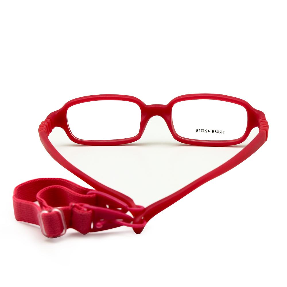Baby Girl's Boy's Glasses Size 42mm with Cord No Screw One-piece Flexible Toddler Bendable Children Glasses Frame