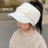 Autumn and winter children's female bow empty top hat versatile fashion autumn and winter knitted hat girls' warm cap