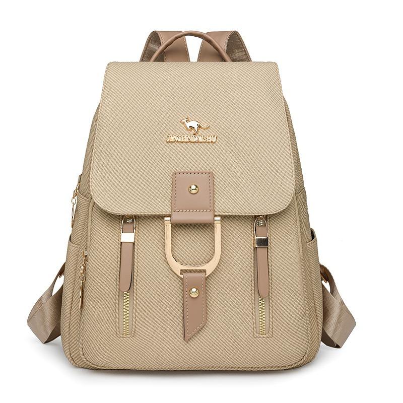 Fashionable Soft Leather Large-capacity Travel Backpack, Dual-purpose Single-shoulder Schoolbag Casually