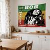 Bob Marley Reggae Tribute Freedom Polyester Wall Hanging Tapestry, Aesthetic Home Decor for Bedroom Dorm Photo Backdrop