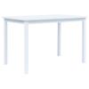 Day and Night - Day and Night Solid White Rubber Wood Dining Table 114x71x75 Cm