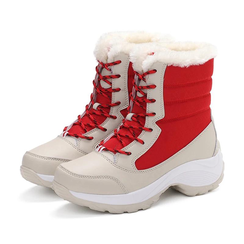 Women Platform Snow Boots Plush Keep Warm Women's Thigh High Boots Minimalism Winter Ankle Boots Comfortable Walking Sneakers