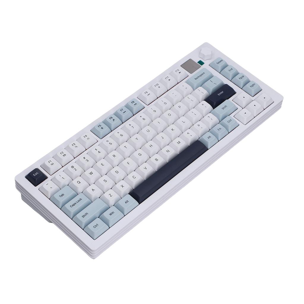 75 Wireless Mechanical Gaming Keyboard with Multimedia Display Crmy Sound Hot Swappable Pre Lubed Linr  es Gasket Structure RGB Backlit