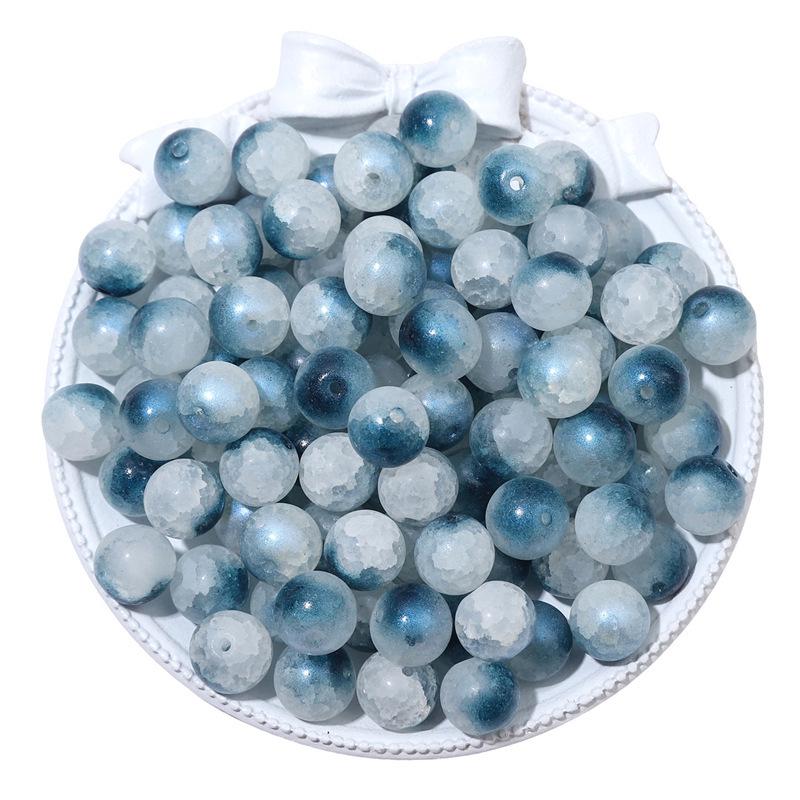 8/10mm Crackle Bicolor Glass Beads for DIY Jewelry
