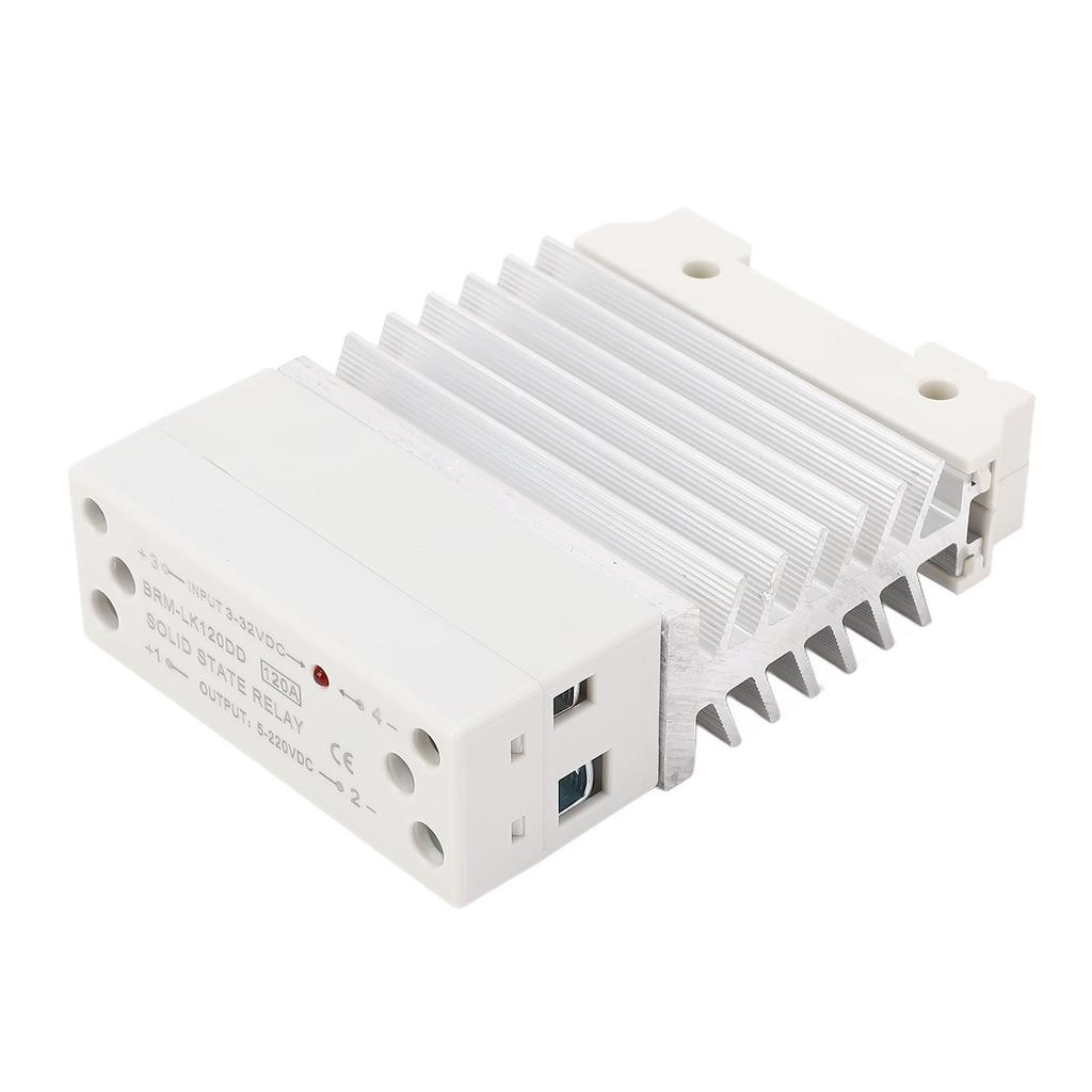 120A   State Relay Module with Heat Sink, Low Input Power, High Sensitivity, Control   from To , for Industrial Automation, Accurate Control