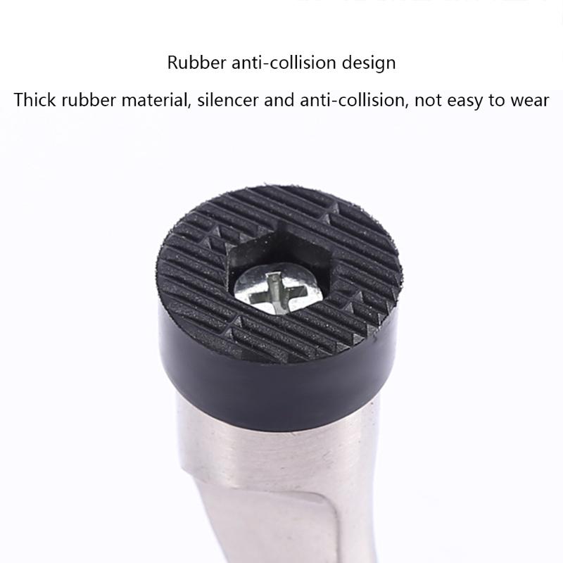 Stainless Steel Anti-collision Door Stopper Kick Down Door Holder Rubber Buffer Suitable for Homes Offices Punch Install
