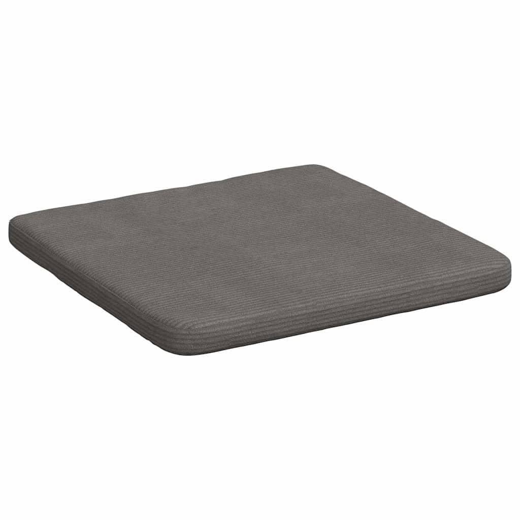 Seat Cushion Set 4 Pcs Light Grey 40 X 40 X 3 Cm Cord Fabric