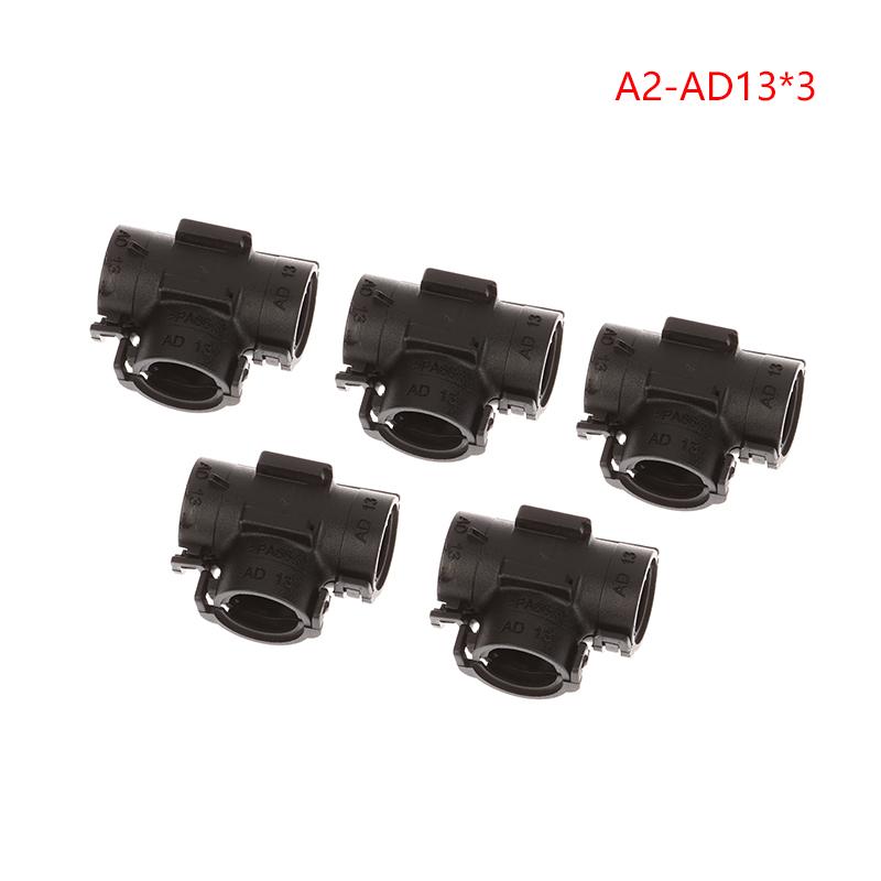 

5 шт. Т-образный Y-образный трехходовой пластиковый гофрированный шланг открывающийся хомут для жгута проводов автомобиля равного диаметра редуктор шунт