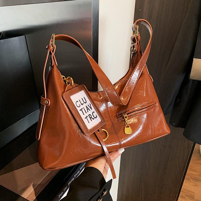 Retro Niche Underarm Bag Women's 2025 New Trendy Korean Tote Bag Simple Large-capacity Messenger Bag Commuter Bag