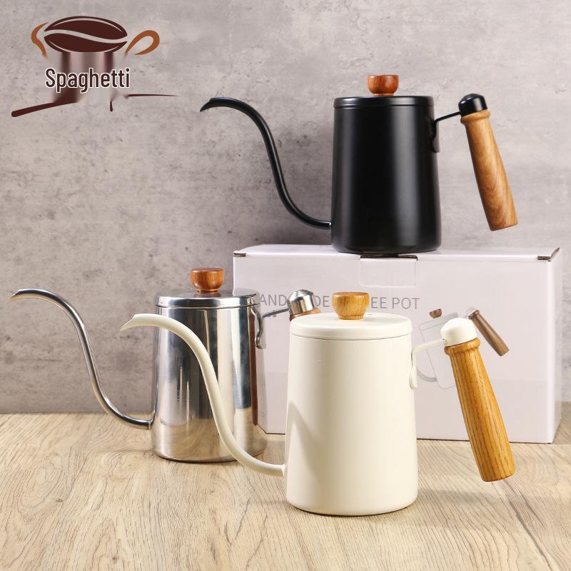With Siphon Kettle Gooseneck Coffee Solid Wood Handle