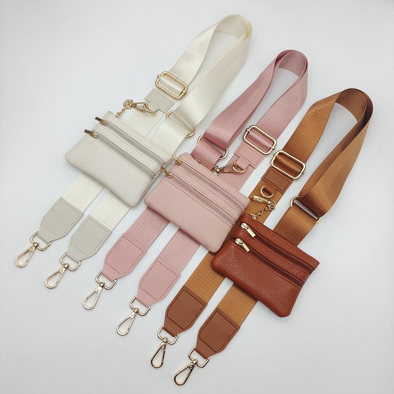 New Trendy Mobile Phone Lanyard Wide Shoulder Strap Removable Change Bag Wrist Strap One Shoulder Messenger Bag Accessories