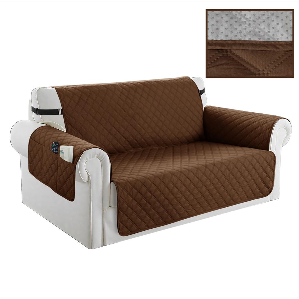 100%Waterproof Couch Cover 1/2/3/4 Seater Non-slip Slipcovers Sofa Cover Furniture Protector with Elastic Straps for Pet Cat Dog