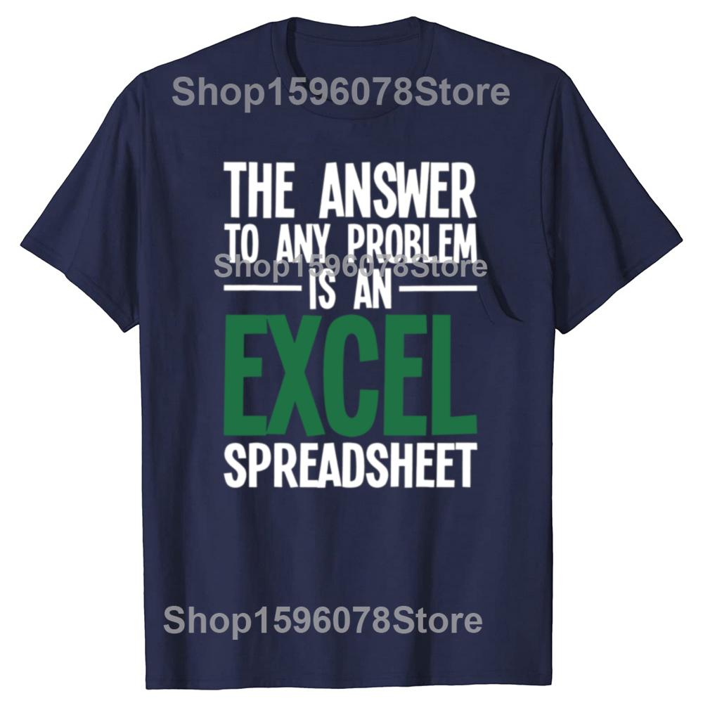 Die Antwort auf jedes Problem ist eine Excel-Tabelle Geburtstagsgeschenk Niedlich Lustig Jubiläum Geburtstagsgeschenk T-Shirt