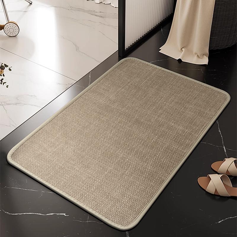 Absorbent Non-Slip Bathroom Mat - Quick-Drying Toilet & Washroom Entrance Rug