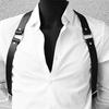 PU Leather Harness Waist Belt Adjustable Lingerie Harness Corset Suspenders  Man