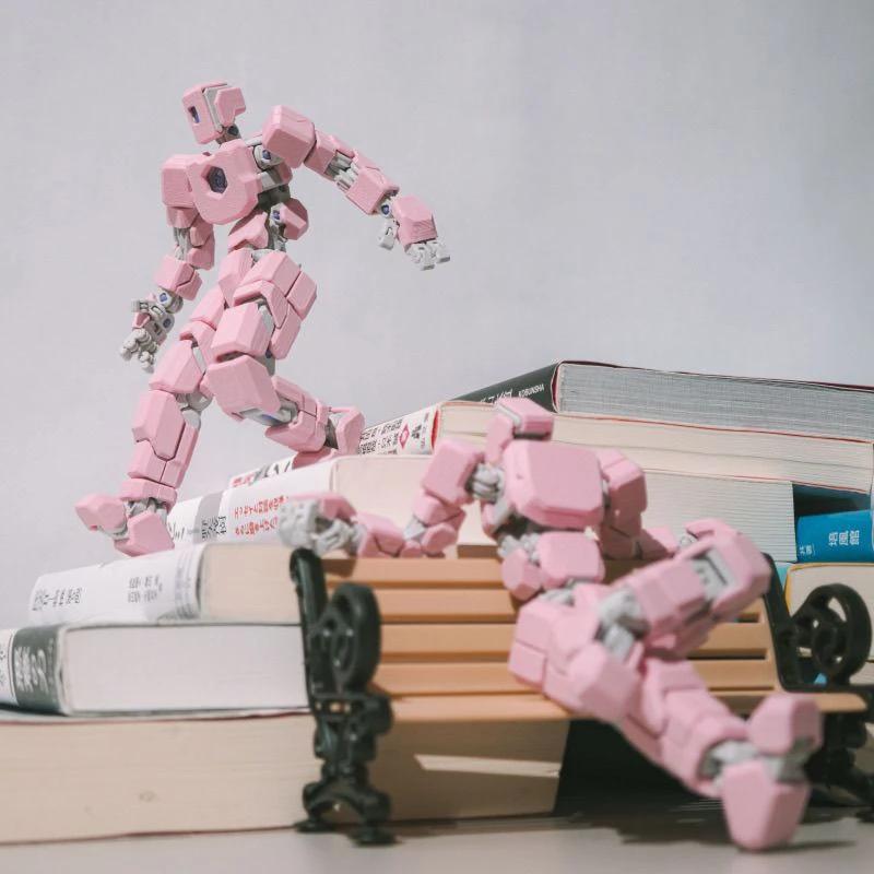 Multi-Jointed Movable Robot Action Figures, Fully Articulated Poseable Anime Figure Desktop Display Decor Collectible Toy Statue