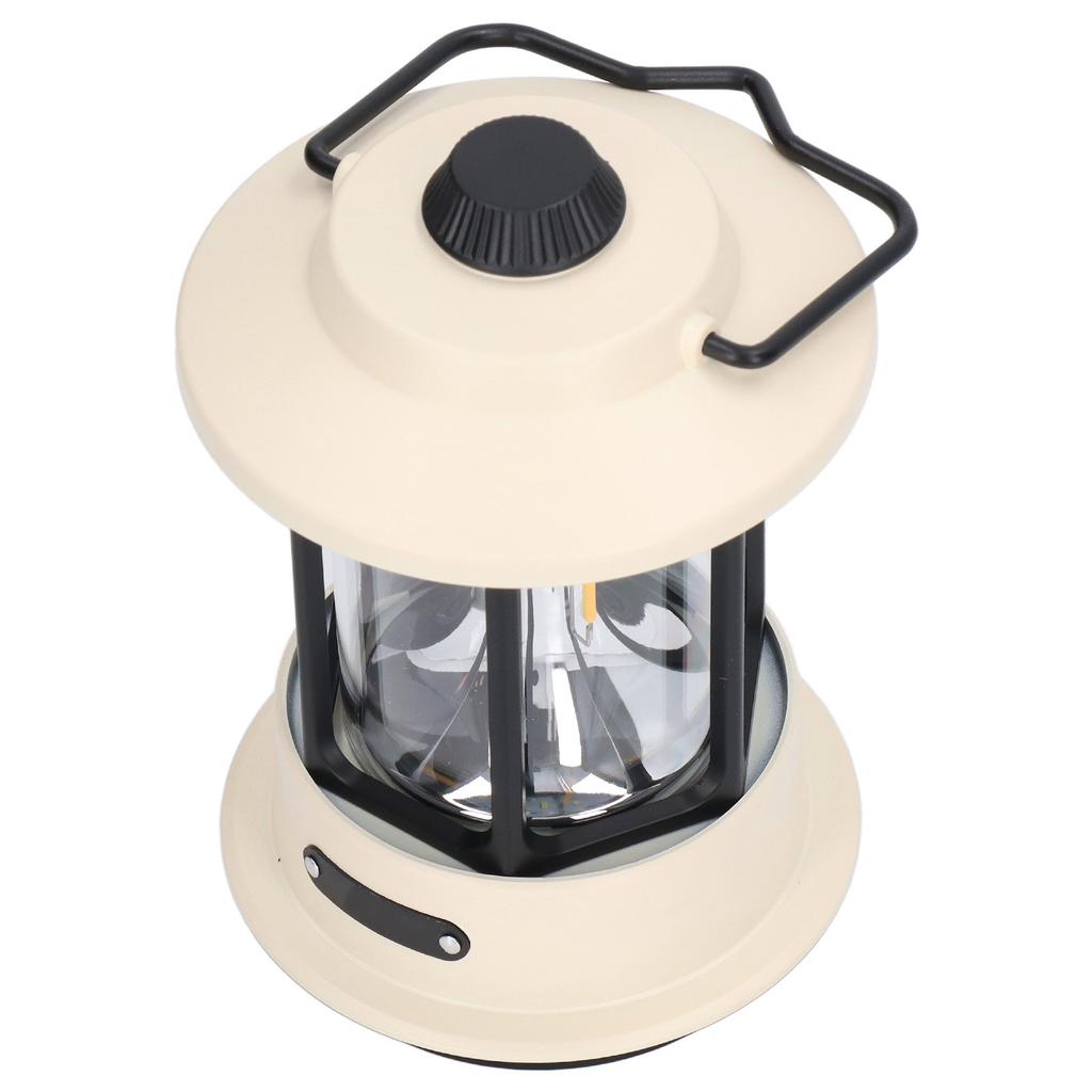 LED Camping Lantern 5‑170lm Waterproof Ergonomic Portable Camping Ambient Lantern with Metal Handle for Outdoor Milky