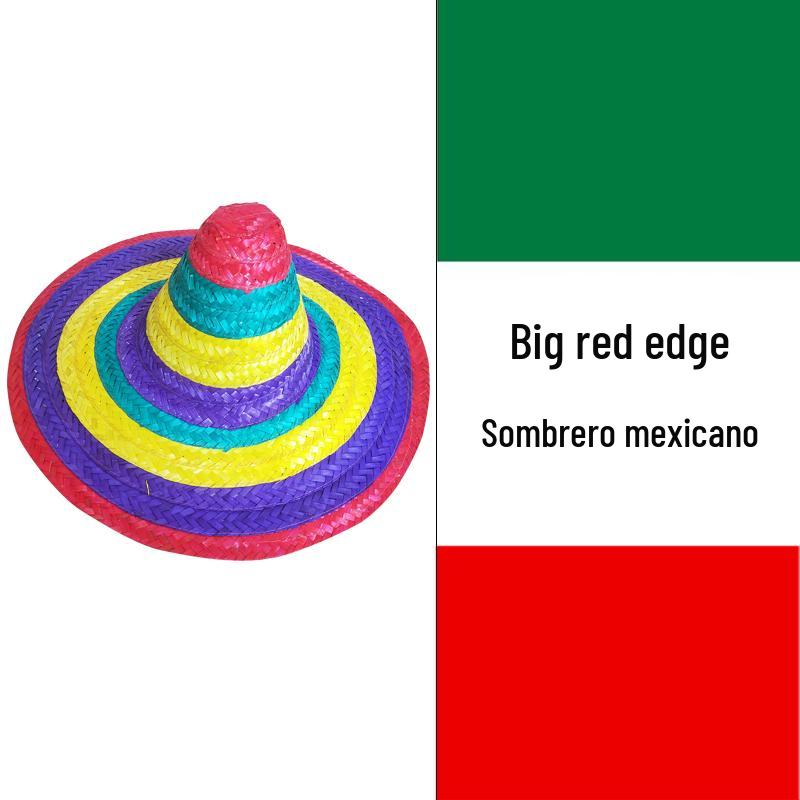 

Colorful Halloween Masquerade Straw Hat for Adults and Kids: Perfect for Mexican Carnival, Performances, and Christmas Parties