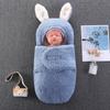 Copertina Swaddle per Neonato Morbida Carina con Orecchie Indossabile Sacco a Pelo Busta Anti-Sussulto per Neonati Maschi Femmine