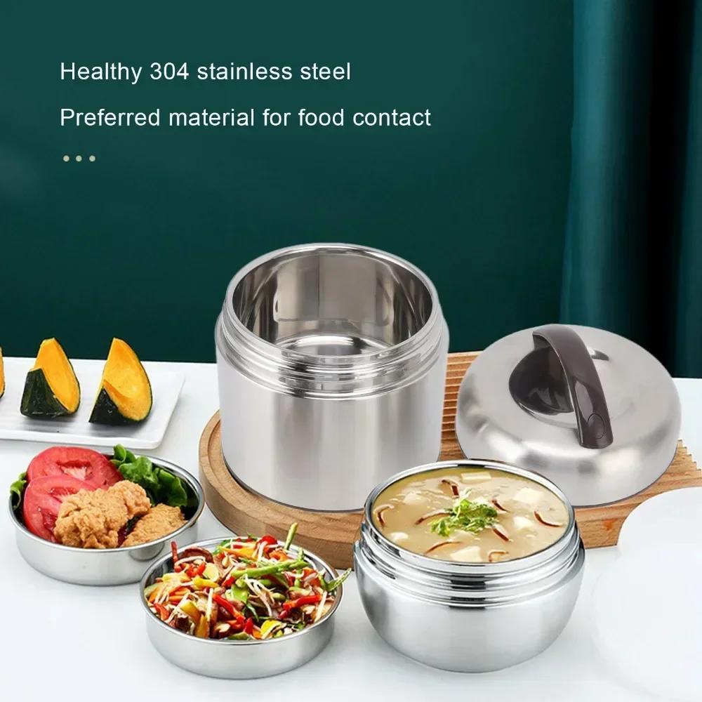 Lunch Box, Insulation Bento Lunch Box 4 Layer Stackable Compartment Stainless Steel Lunch Container for Outdoor Travel, Box