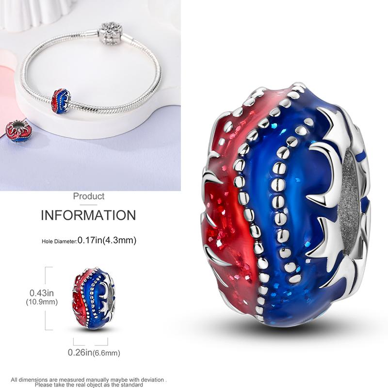 Charms Bead Copper Starlit Sky Moon Sun Earth Universe Charm Fit Bangle Bracelet Necklace Diy Jewelry