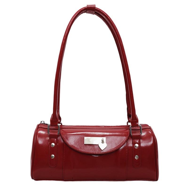 Premium Bowling Handbag Women's New Fashion Versatile Simple Commuter Shoulder Pillow Bag