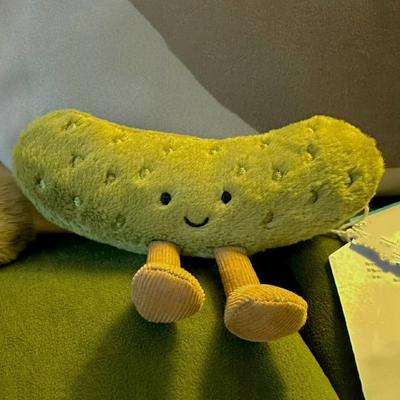 Kawaii Cucumber Plush Toy With Funny Vegetable Green Plant Pickle Plush School Backpack Plush Decoration Doll Kid Adult Gift