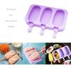 Beicemania? Silicone Popsicle Mold, Ice Cube Tray, Stick Ice, Popsicle Maker, Classic Purple, Includes 20 Wooden Popsicle Sticks