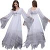 XXL Plus Size Halloween Cosplay Costume Graveyard Ghost Bride Stage Performance White Female Ghost