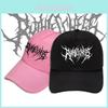 Gothic Street Punk Mens Cotton Baseball Cap With Adjustable Wide Brim For Outdoor Sports And Casual Wear
