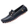 Blue Loafers Men Handmade Leather Shoes Casual Driving Dad Flats Slip-On Moccasins Men Shoes Plus Size 46 47 48 Chaussure Homme
