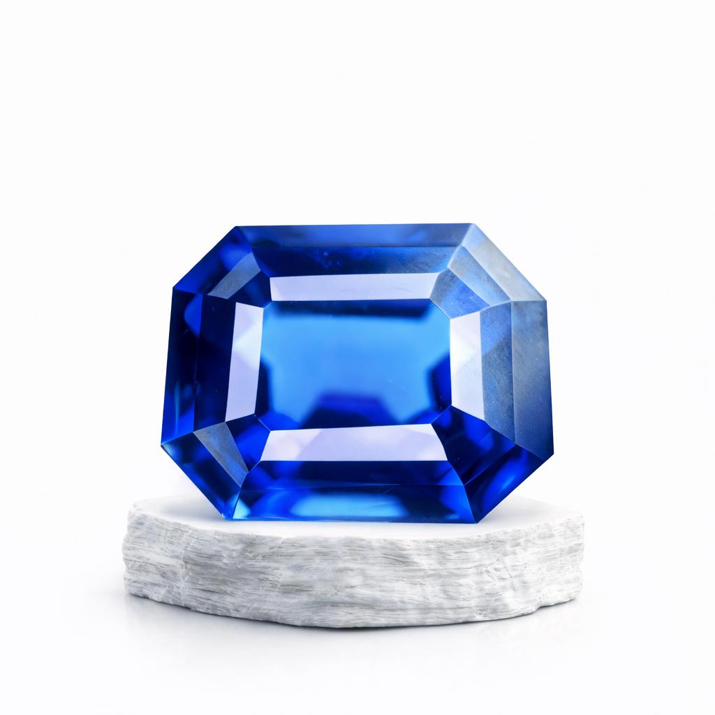 9.90 Ct Natural Blue Tanzanite Faceted Emerald Cut   Loose Gemstones