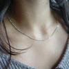 Necklace for Stainless Chain For Everyday Comes with Gift Box [Hothrty] Women, Chain, Steel, Thin, Necklace, Silver, Gold, Cute, Simple, Stylish, Use,