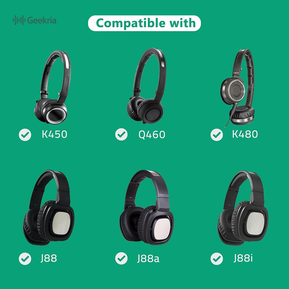 Geekria Cable Compatible Audio Cord Arc Game AKG Q460 K480 K452 K451 K450, JBL JBL J88i J88a J88a...