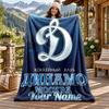 FC Dinamo Minsk Custom Name Flannel Blanket Personalized Soft Warm Plush Throw Blanket Customized Gift for Family Friends