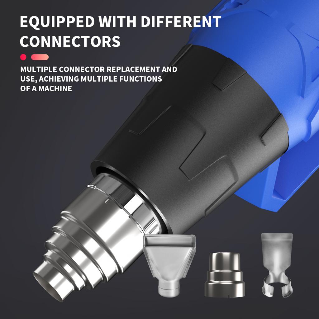 Heißluftpistole Quick Heat Sprühreiniger Heißluftpistolen-Set Elektrischer Heißluftföhn Schweiß-Schrumpferhitzer für Bastelharz Farbentfernung von PVC-Schrumpf