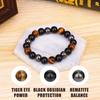 1 Stück Armband Dreifach Armbänder Obsidian Armbänder Tigerauge Armbänder Magnetische Hämatit für Damen und Herren