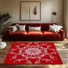 Vintage Persian Area Rug Non Slip Washable Floor Mat Living Room Home Decor Bohemian Carpet Modern Abstract Pattern Red