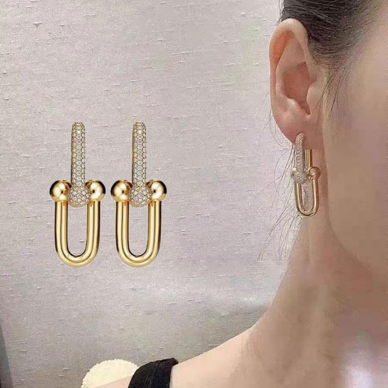 Elegant Horseshoe Earrings Jewelry  Versatile Horseshoe Shape Earrings Ear Accessory Enhances Your Fashion Statement