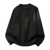 Men Crew Neck Textured Splice Loose Sweatshirt