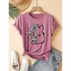 Summer Lady Clothes Crew Neck Short Sleeve Cartoon Hedgehog Graphic T Shirt Women's Outfits Casual Streetwear Soft Tees