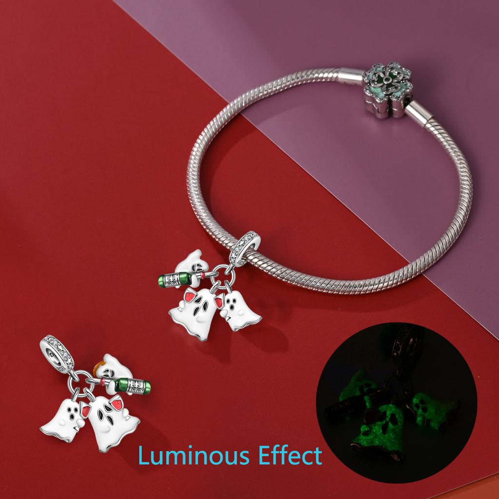 Copper Clown Ghost Skeleton Halloween Pendant Charms Fit Originalbracelet Charm Bead Necklace Diy Female Jewelry