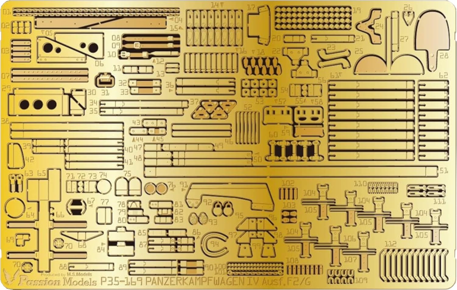 

Passion Model Немецкий армейский танк Panzer IV G Набор фототравления Детали для пластиковой модели 1/35 Ausf. P35-169