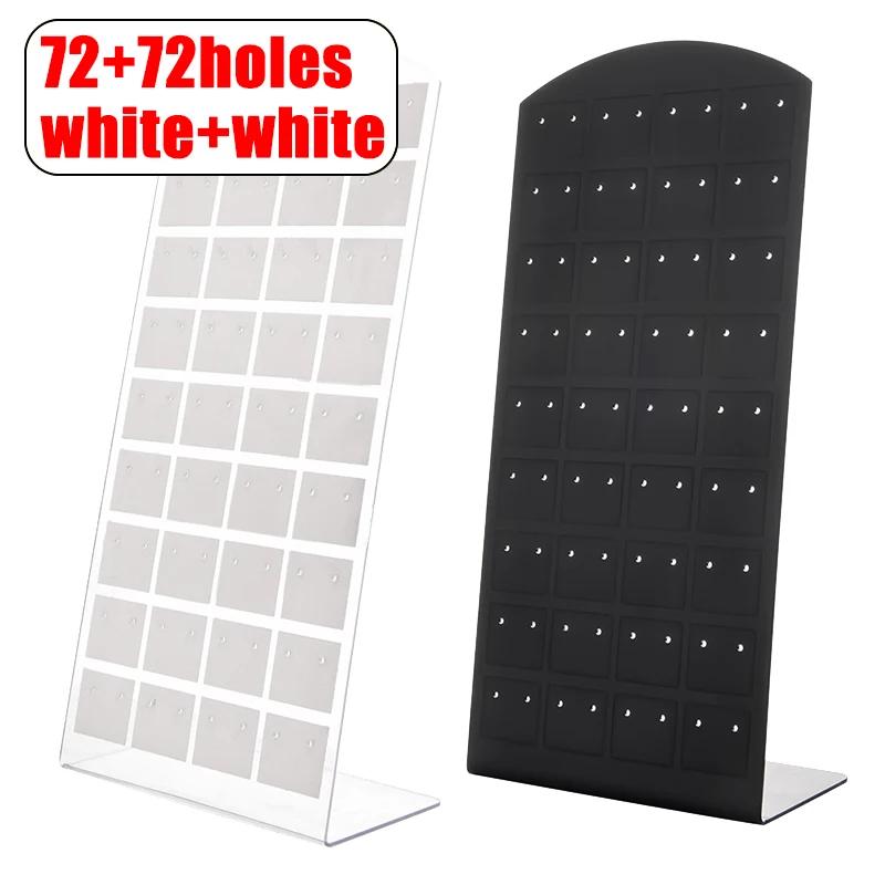 48/72 Holes Earring Jewelry Display Holder Mould Plastic Earrings Display Stand Storage Case Rack Stand Showcase Organizer Shelf
