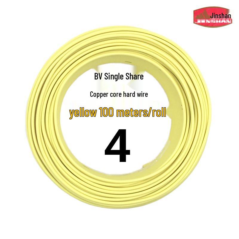 Jinshan 2.5 Sq Mm Copper Core BV1.5/4/6 Single-Strand Flame Retardant Cable